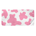 Pastel Pink And White Cow Print Towel