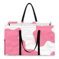Pastel Pink And White Cow Print Utility Tote Bag