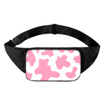 Pastel Pink And White Cow Print Waist Bag