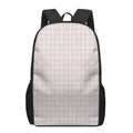 Pastel Pink And White Houndstooth Print 17 Inch Backpack