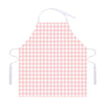 Pastel Pink And White Houndstooth Print Adjustable Apron
