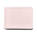 Pastel Pink And White Houndstooth Print Bifold Wallet