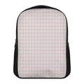 Pastel Pink And White Houndstooth Print Casual Backpack