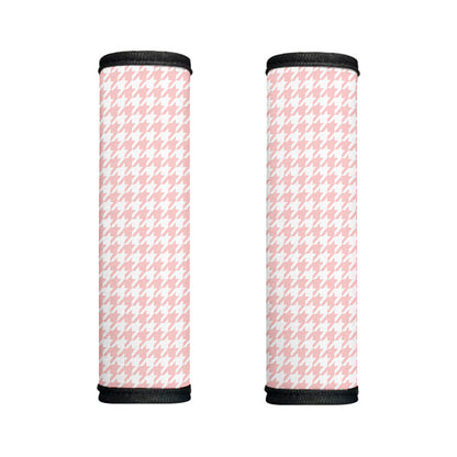 Pastel Pink And White Houndstooth Print Handle Covers