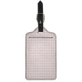 Pastel Pink And White Houndstooth Print Luggage Tag