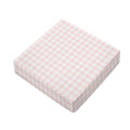 Pastel Pink And White Houndstooth Print Outdoor Seat Cushion Cover