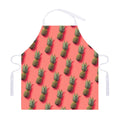 Pastel Pink Pineapple Pattern Print Adjustable Apron