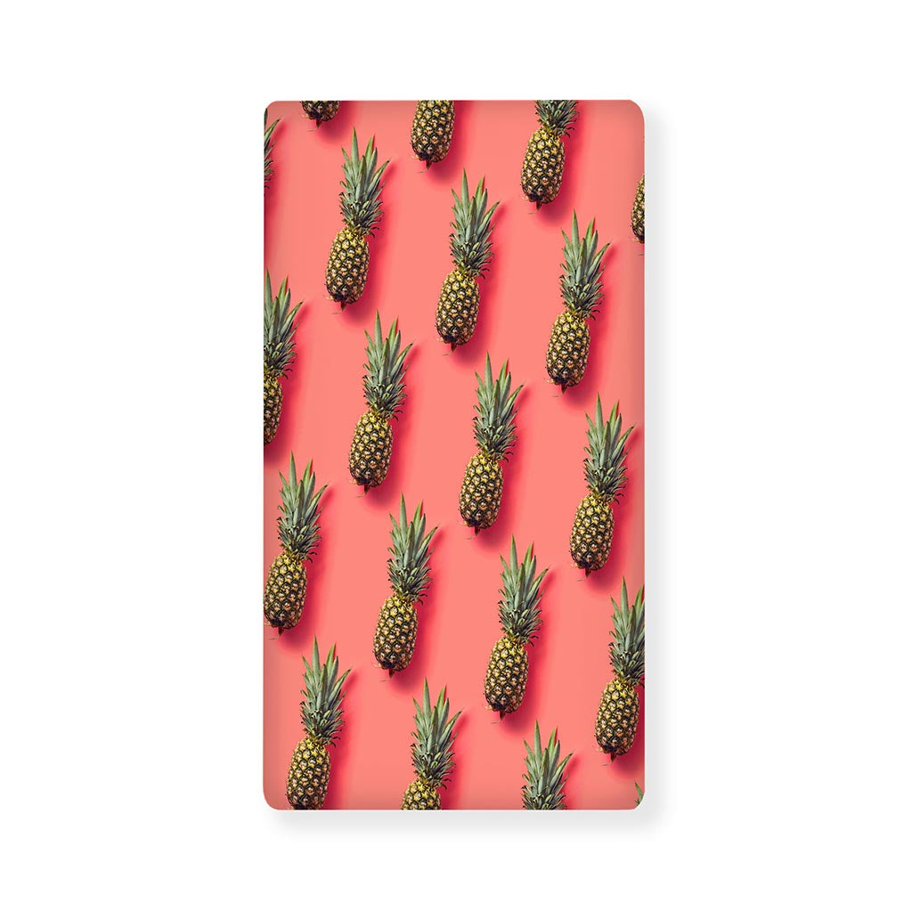 Pastel Pink Pineapple Pattern Print Baby Crib Sheet