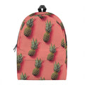 Pastel Pink Pineapple Pattern Print School Backpack