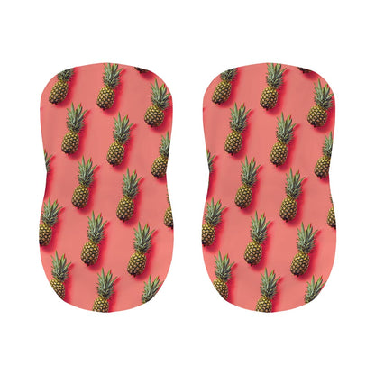 Pastel Pink Pineapple Pattern Print Bar Stool Covers