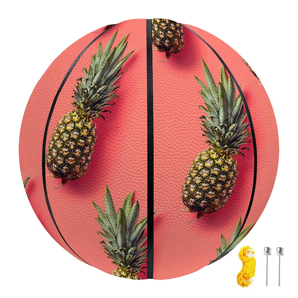 Pastel Pink Pineapple Pattern Print Basketball