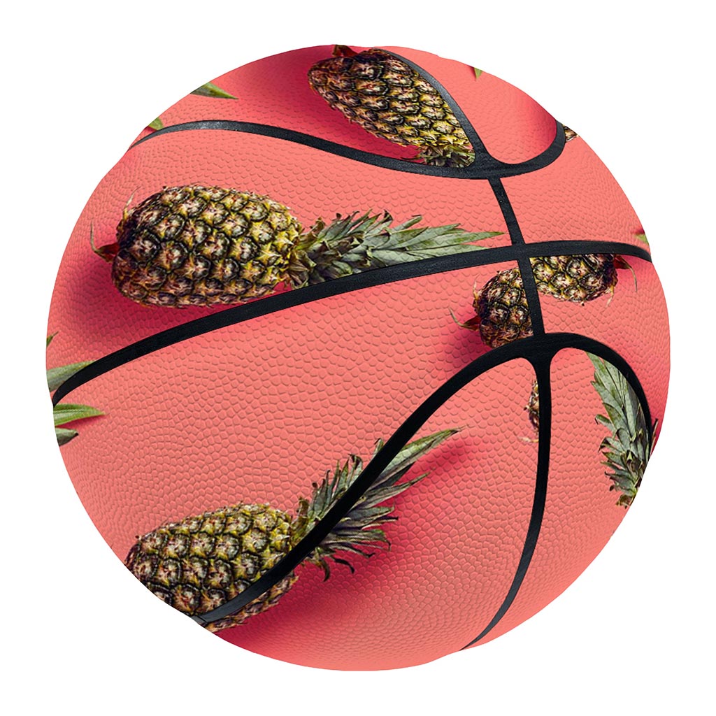 Pastel Pink Pineapple Pattern Print Basketball