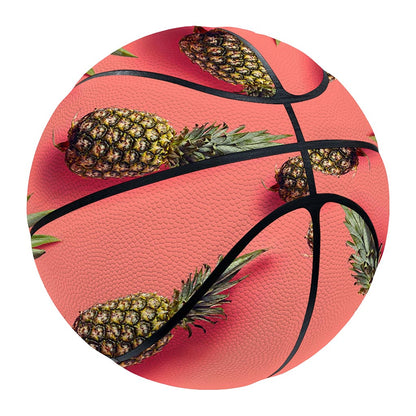 Pastel Pink Pineapple Pattern Print Basketball