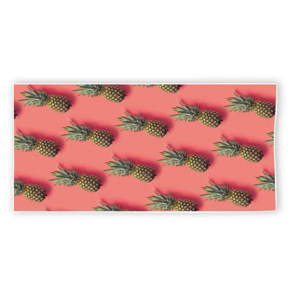 Pastel Pink Pineapple Pattern Print Beach Towel