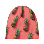 Pastel Pink Pineapple Pattern Print Beanie