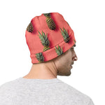 Pastel Pink Pineapple Pattern Print Beanie