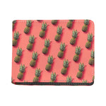 Pastel Pink Pineapple Pattern Print Bifold Wallet