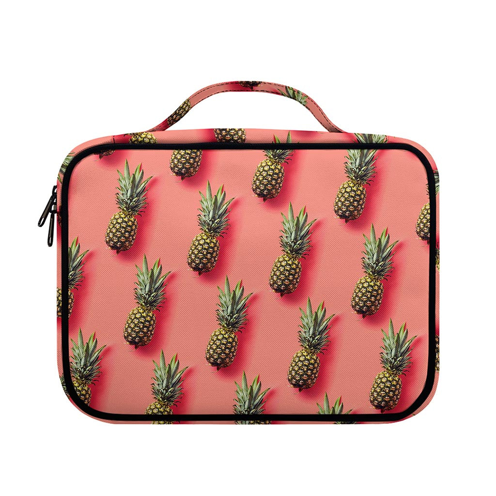 Pastel Pink Pineapple Pattern Print Briefcase Bible Bag