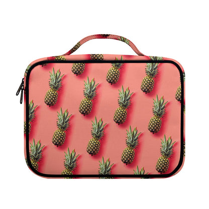 Pastel Pink Pineapple Pattern Print Briefcase Bible Bag