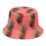 Pastel Pink Pineapple Pattern Print Bucket Hat