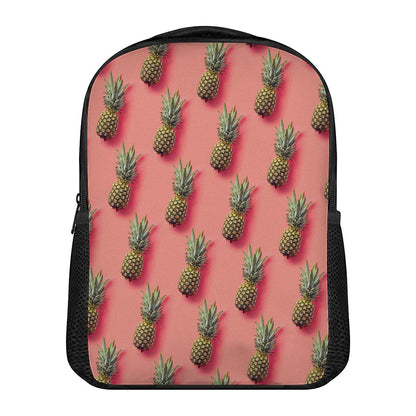 Pastel Pink Pineapple Pattern Print Casual Backpack