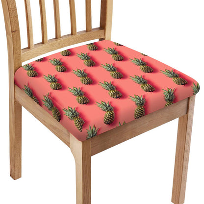 Pastel Pink Pineapple Pattern Print Chair Cushion Cover