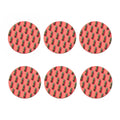 Pastel Pink Pineapple Pattern Print Coaster Set