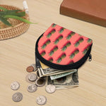 Pastel Pink Pineapple Pattern Print Coin Purse