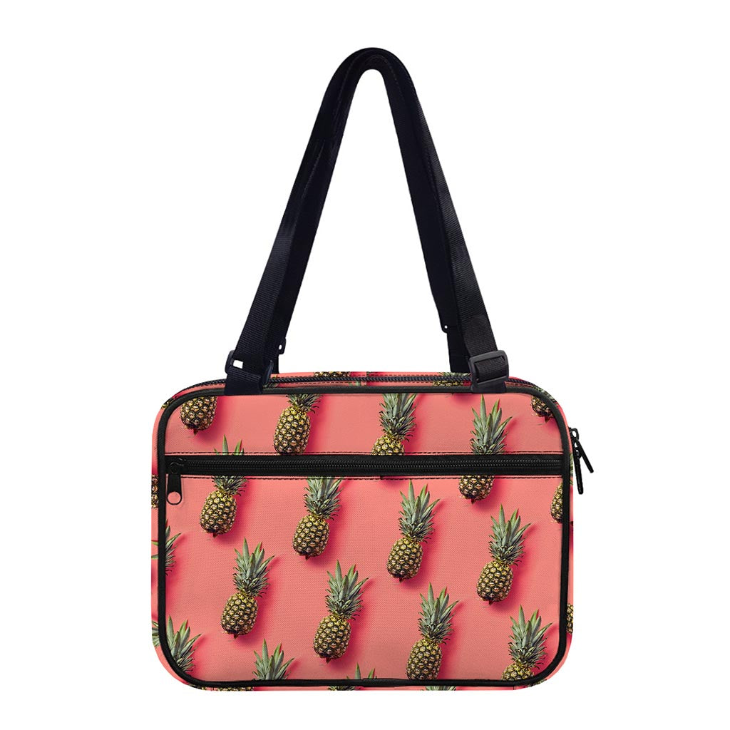 Pastel Pink Pineapple Pattern Print Double Strap Bible Bag