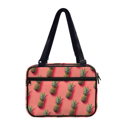 Pastel Pink Pineapple Pattern Print Double Strap Bible Bag