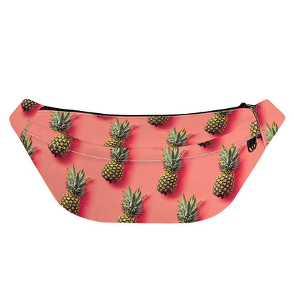 Pastel Pink Pineapple Pattern Print Fanny Pack