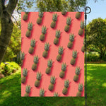 Pastel Pink Pineapple Pattern Print Garden Flag