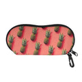 Pastel Pink Pineapple Pattern Print Glasses Case