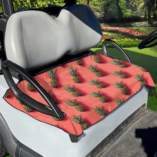 Pastel Pink Pineapple Pattern Print Golf Cart Seat Cover