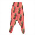 Pastel Pink Pineapple Pattern Print Hammer Pants