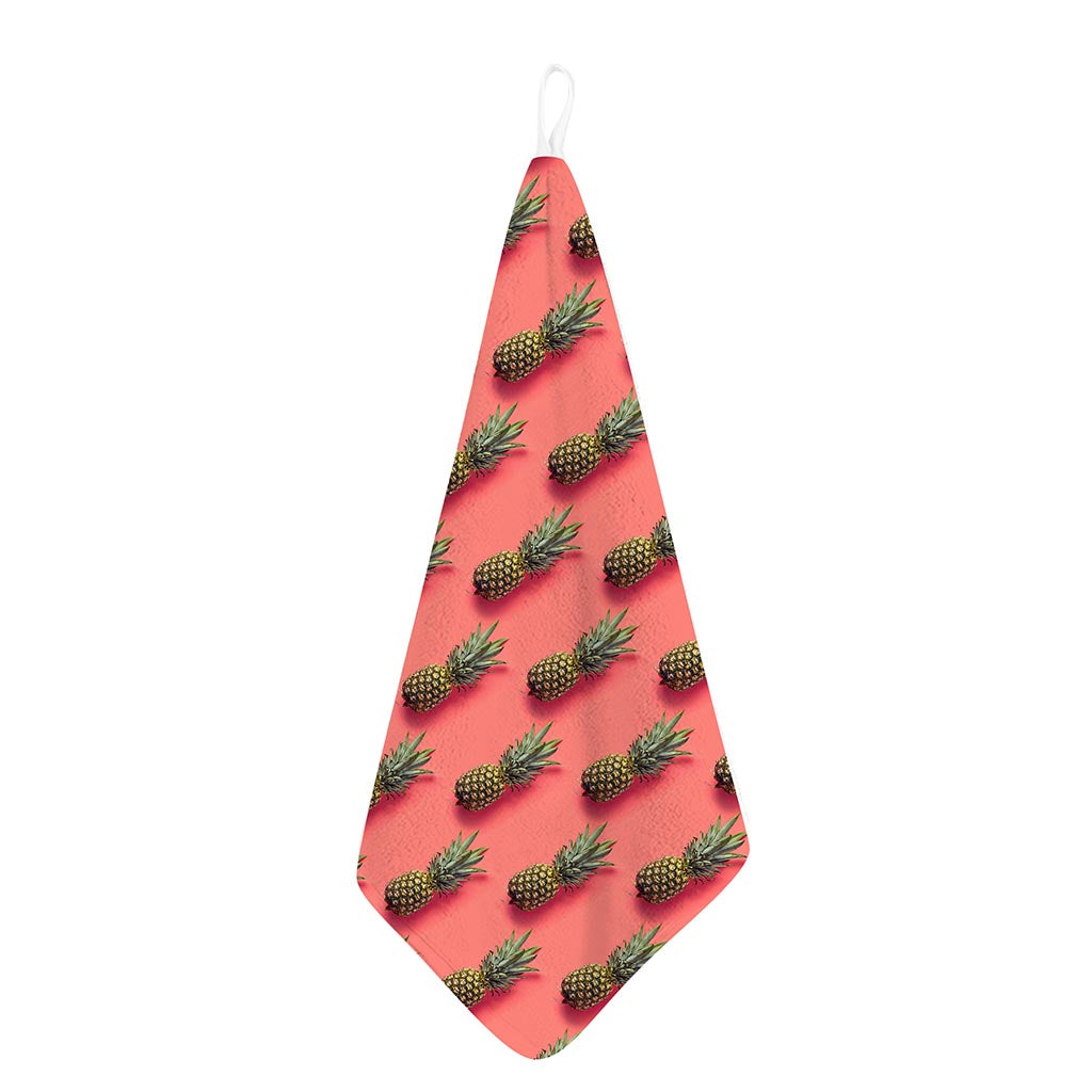 Pastel Pink Pineapple Pattern Print Hand Towel
