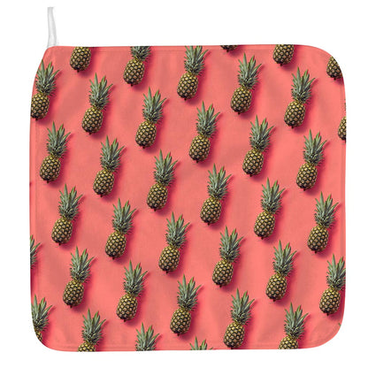 Pastel Pink Pineapple Pattern Print Hand Towel
