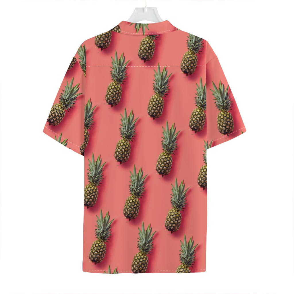 Pastel Pink Pineapple Pattern Print Hawaiian Shirt