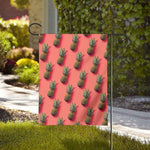 Pastel Pink Pineapple Pattern Print House Flag