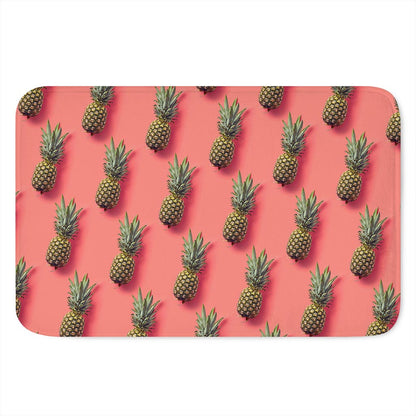 Pastel Pink Pineapple Pattern Print Indoor Door Mat