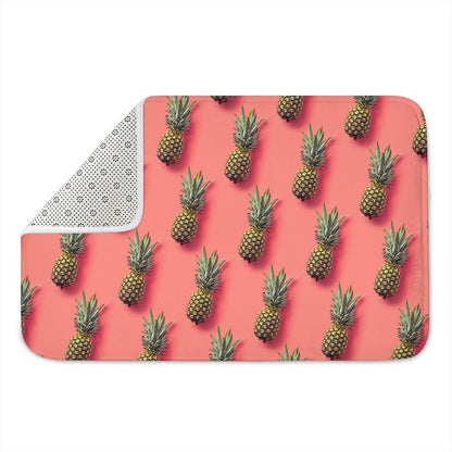 Pastel Pink Pineapple Pattern Print Indoor Door Mat