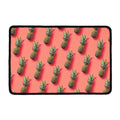 Pastel Pink Pineapple Pattern Print Kitchen Mat