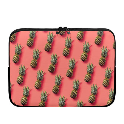 Pastel Pink Pineapple Pattern Print Laptop Sleeve