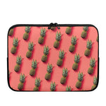 Pastel Pink Pineapple Pattern Print Laptop Sleeve