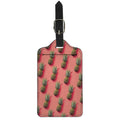 Pastel Pink Pineapple Pattern Print Luggage Tag