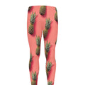 Pastel Pink Pineapple Pattern Print Men's Leggings