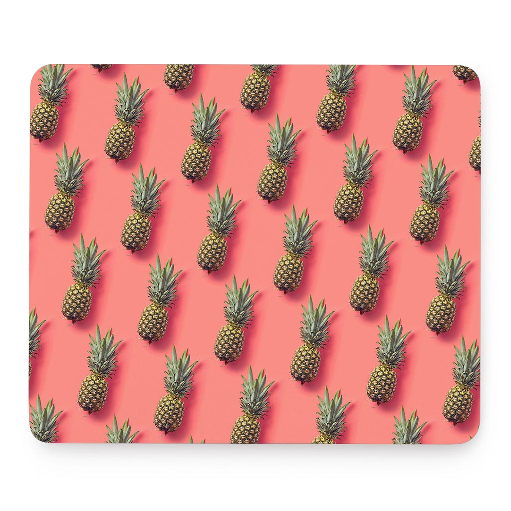 Pastel Pink Pineapple Pattern Print Mouse Pad