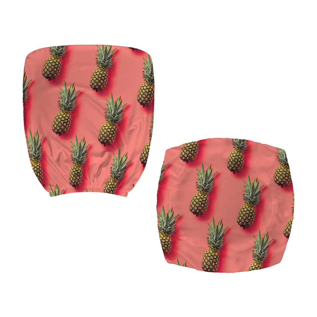 Pastel Pink Pineapple Pattern Print Office Chair Cover