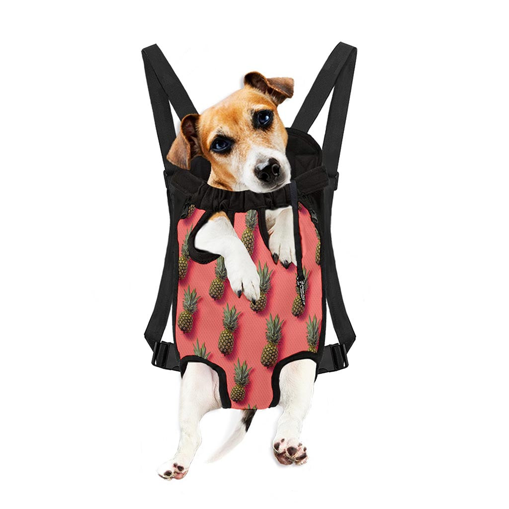 Pastel Pink Pineapple Pattern Print Pet Carrier Backpack