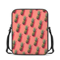 Pastel Pink Pineapple Pattern Print Rectangular Crossbody Bag